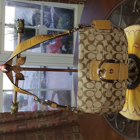 Coach Bags New Coach F3113 Leather Signature Monogram Jacquard Soho